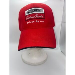 Freightliner Custom Chassis Red Baseball Cap Trucker Hat Driven By You